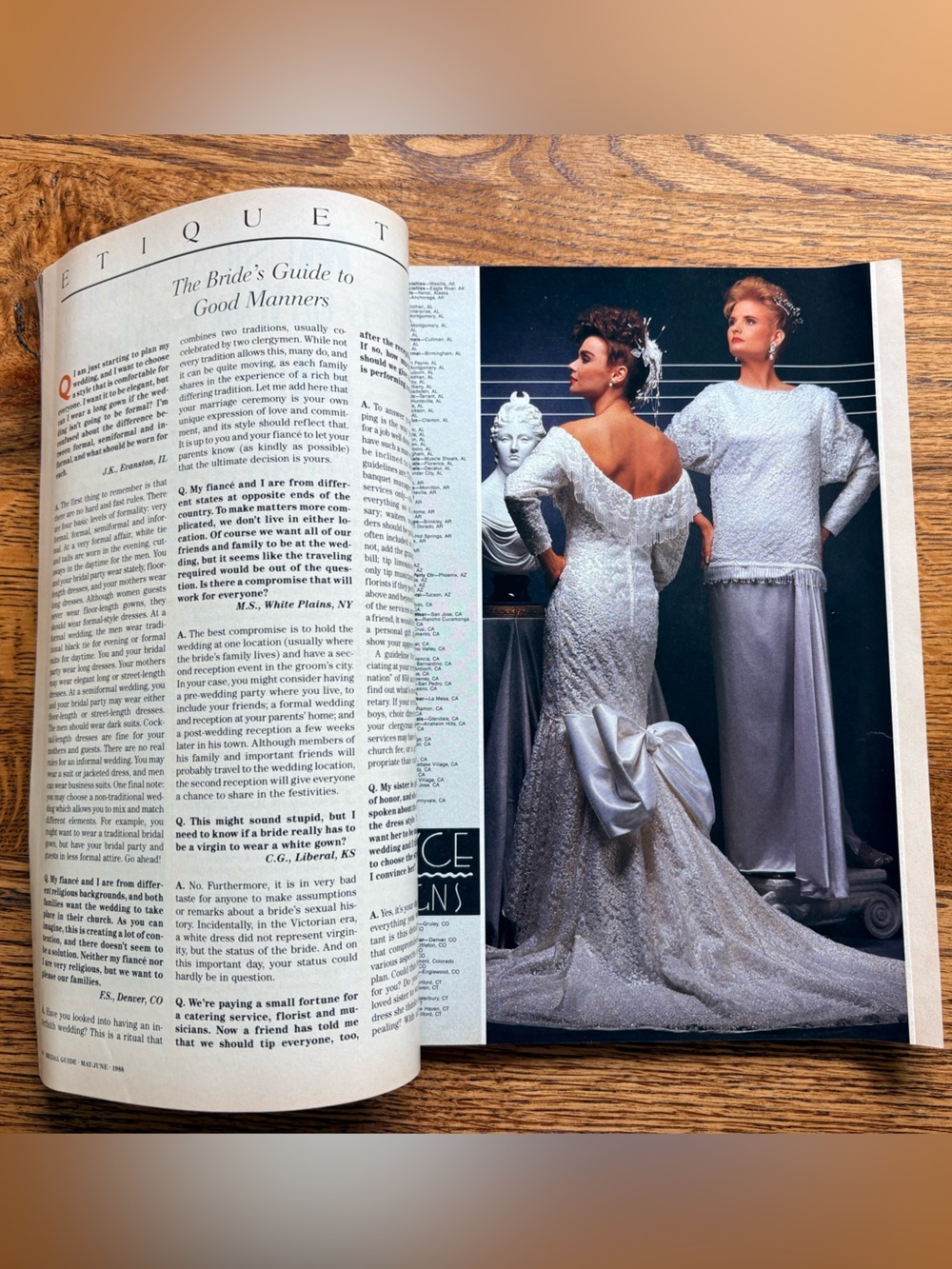 Bridal Guide Magazine May/June 1988 - Picture 9 of 12